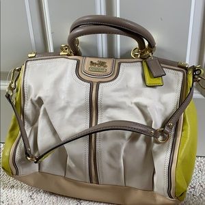 Coach Madison Color Block Carrie Satchel